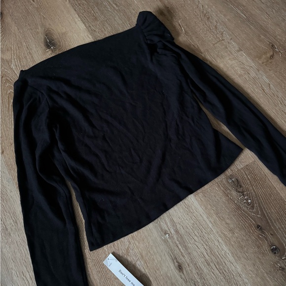 Reformation NWT Black Knit Top Size XL - Picture 3 of 5